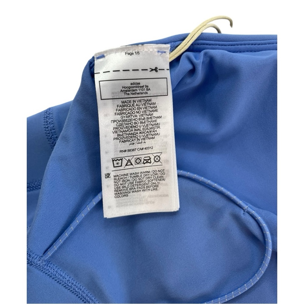 Adidas Run Pocket Medium Support Blue Bra Size Medium NWT - Picture 3 of 6